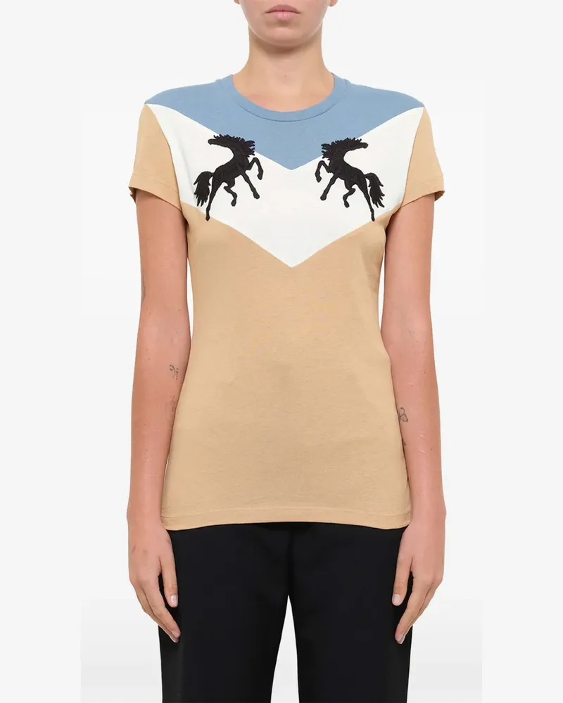 OFF-WHITE Twisting Horses' T-Shirt - Nude Nude