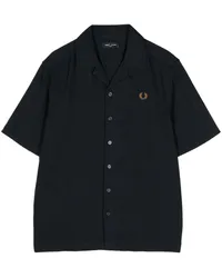 Fred Perry Hemd mit Logo-Stickerei Blau