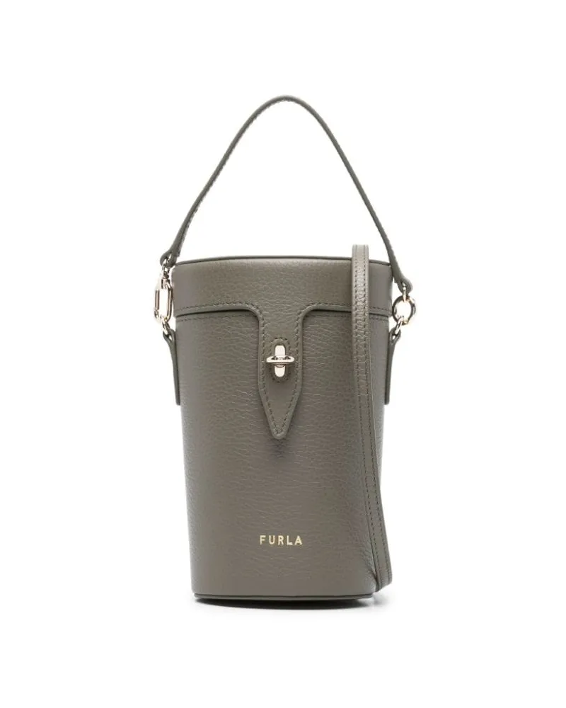 Furla Beuteltasche mit Logo-Prägung - Grün Grün