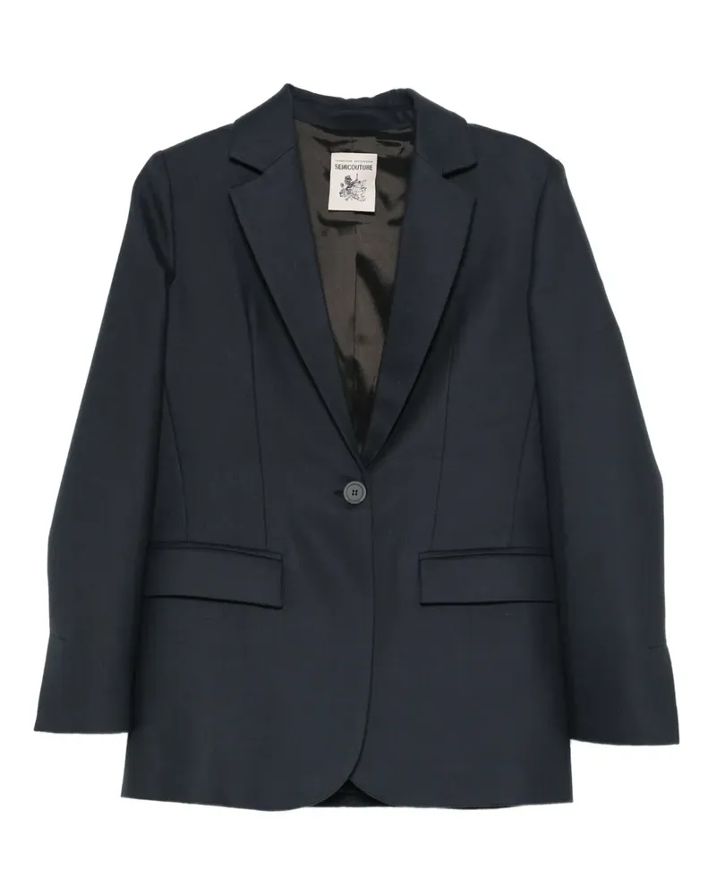 Semicouture Einreihiges Sakko - Blau Blau