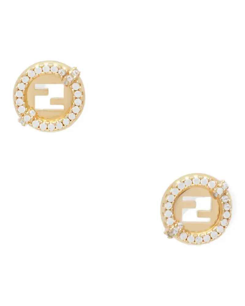 Fendi crystal-embellished earrings - Gold Gold
