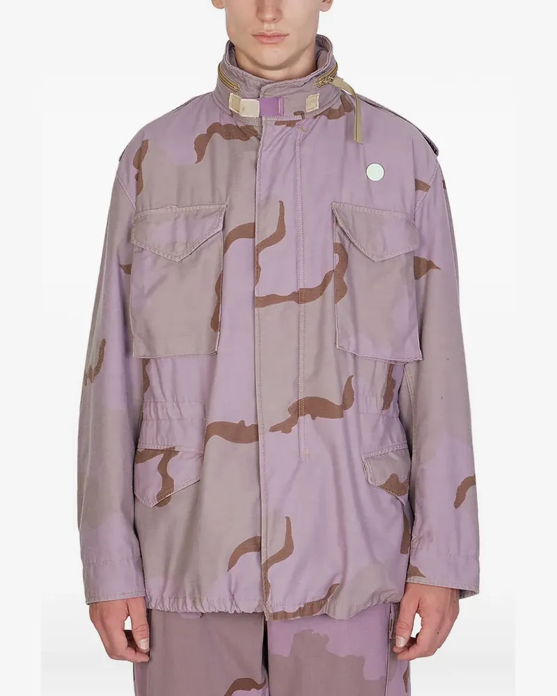 OAMC Jacke mit abstraktem Print - Violett Violett