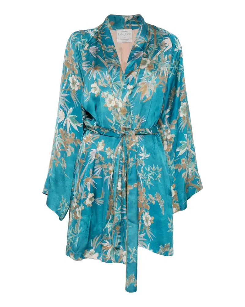 forte_forte Jacke mit Blumenprint - Blau Blau