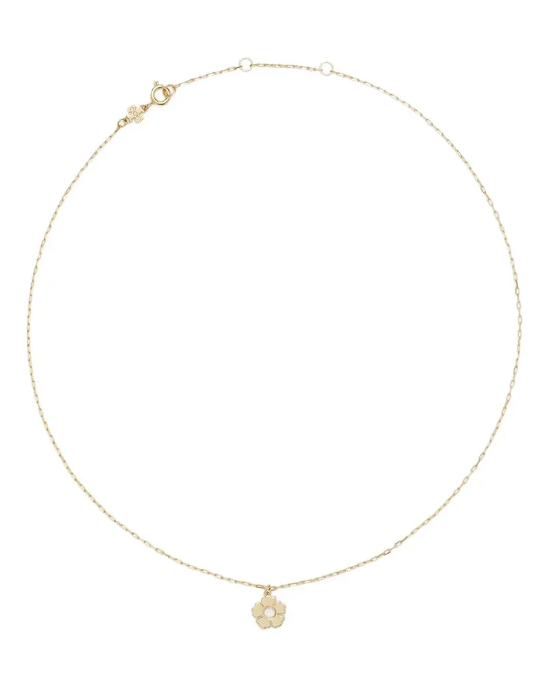 Tory Burch Halskette mit Blumenanhänger - Gold Gold
