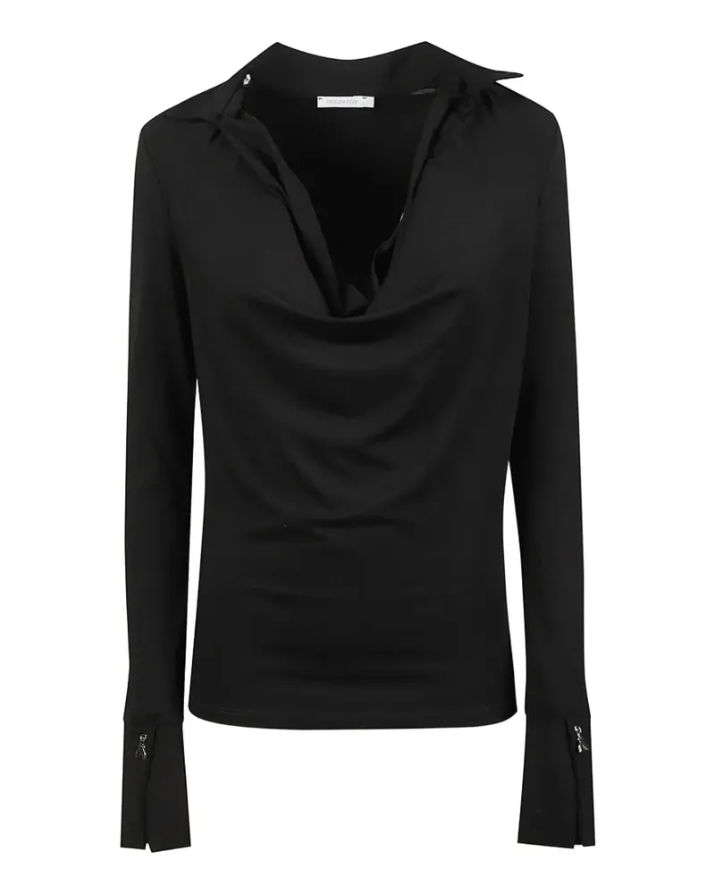 Patrizia Pepe cowl-neck long-sleeve top - Schwarz Schwarz