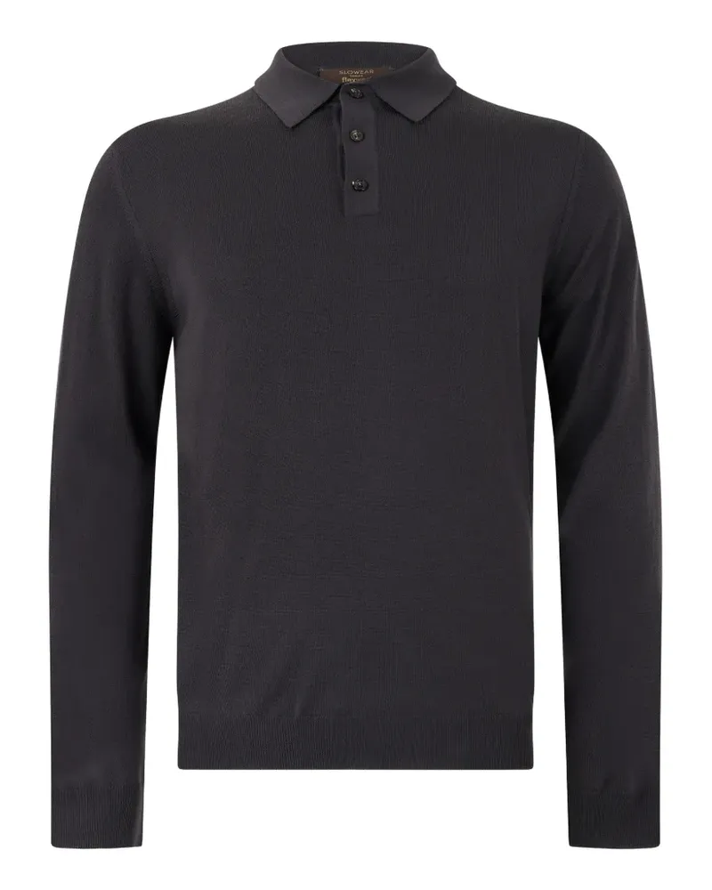 Slowear Langärmeliges Poloshirt - Grau Grau