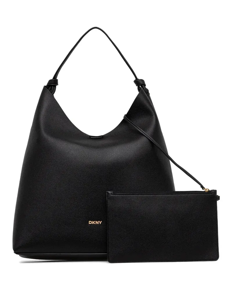DKNY logo-plaque tote bag - Schwarz Schwarz