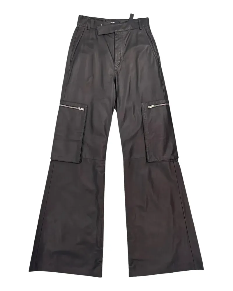 Amiri flared leather cargo pants - Schwarz Schwarz