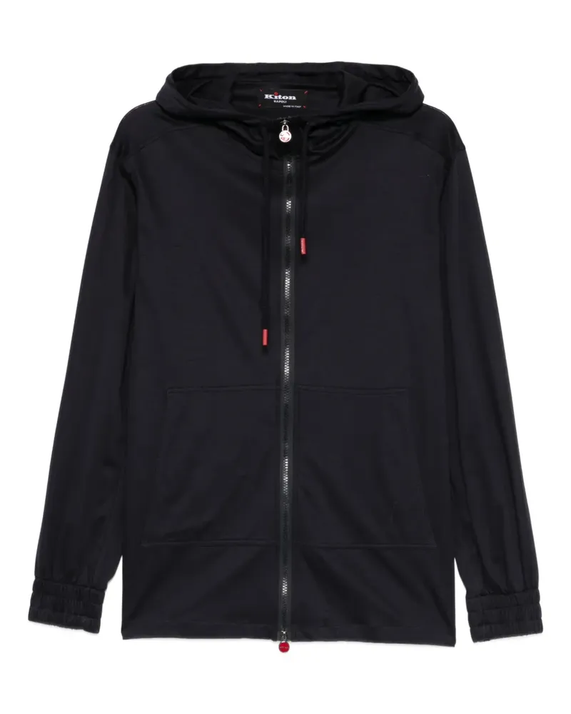 Kiton Kapuzenjacke mit Reißverschluss - Blau Blau