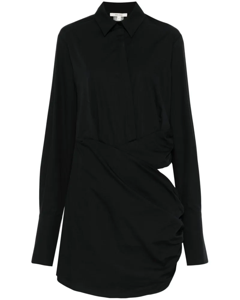 Nensi Dojaka Popeline-Minikleid - Schwarz Schwarz