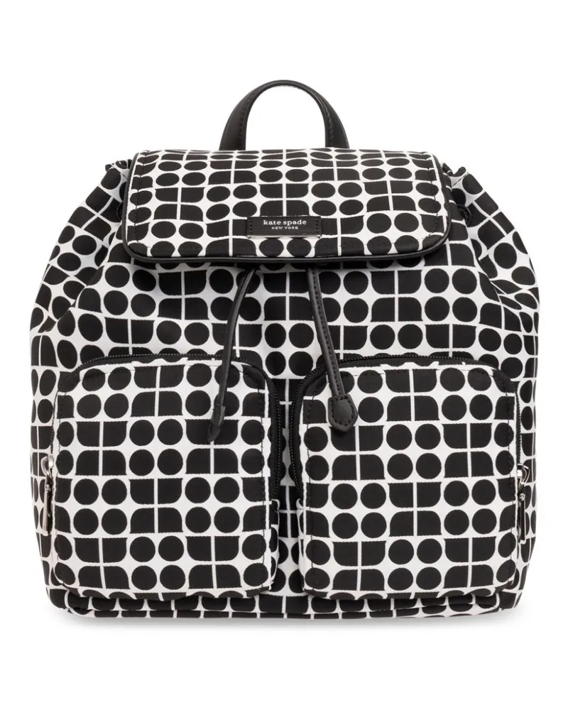 Kate Spade Rucksack aus Noel-Jacquard Schwarz