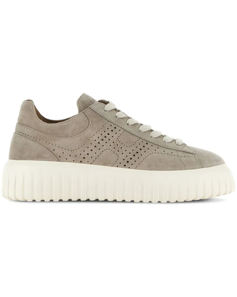 Hogan H-Stripes Sneakers aus Wildleder - Nude Nude