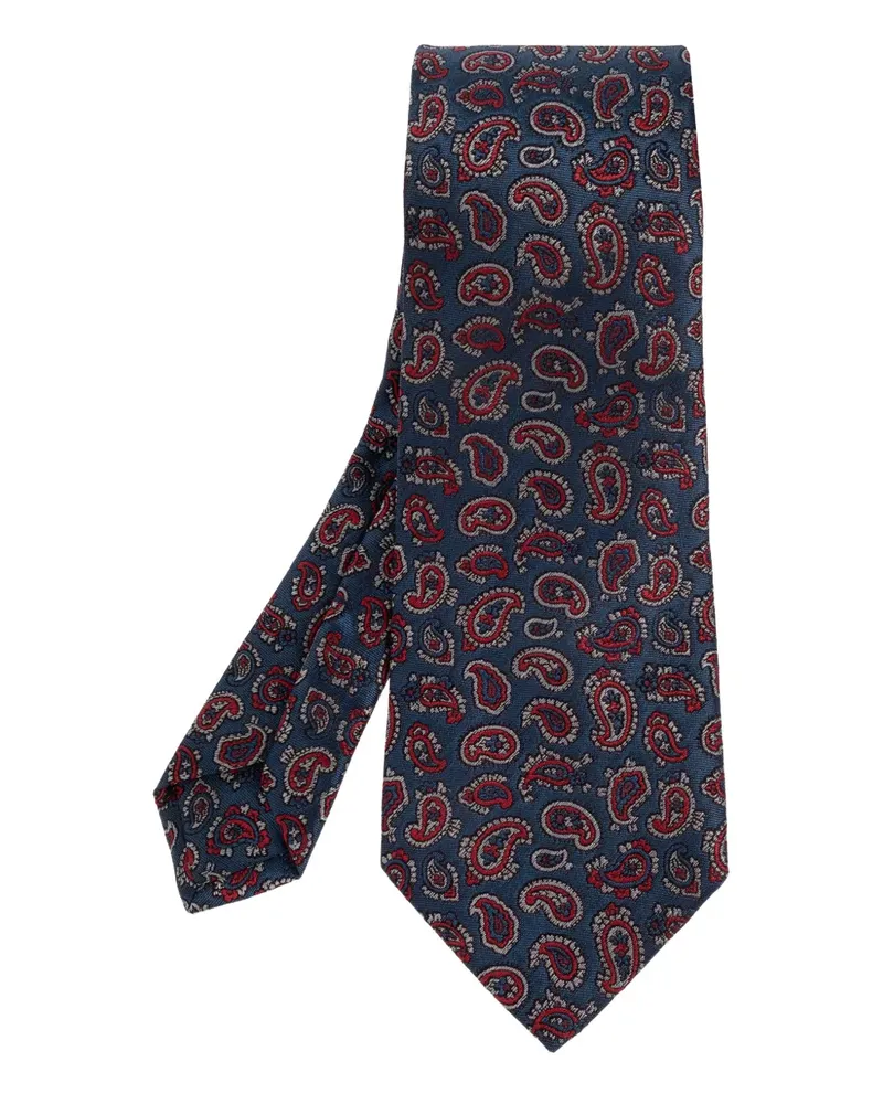 Etro paisley silk tie - Blau Blau