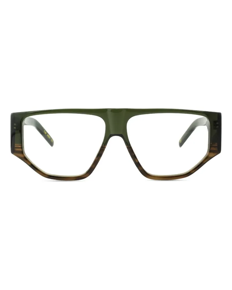 Lesca Geometrische Sonnenbrille aus Acetat - Grün Grün