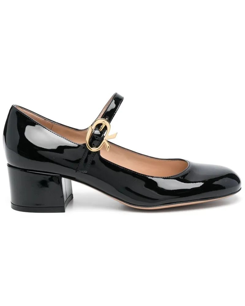 Gianvito Rossi Mary Ribbon Mary Janes 45mm - Schwarz Schwarz