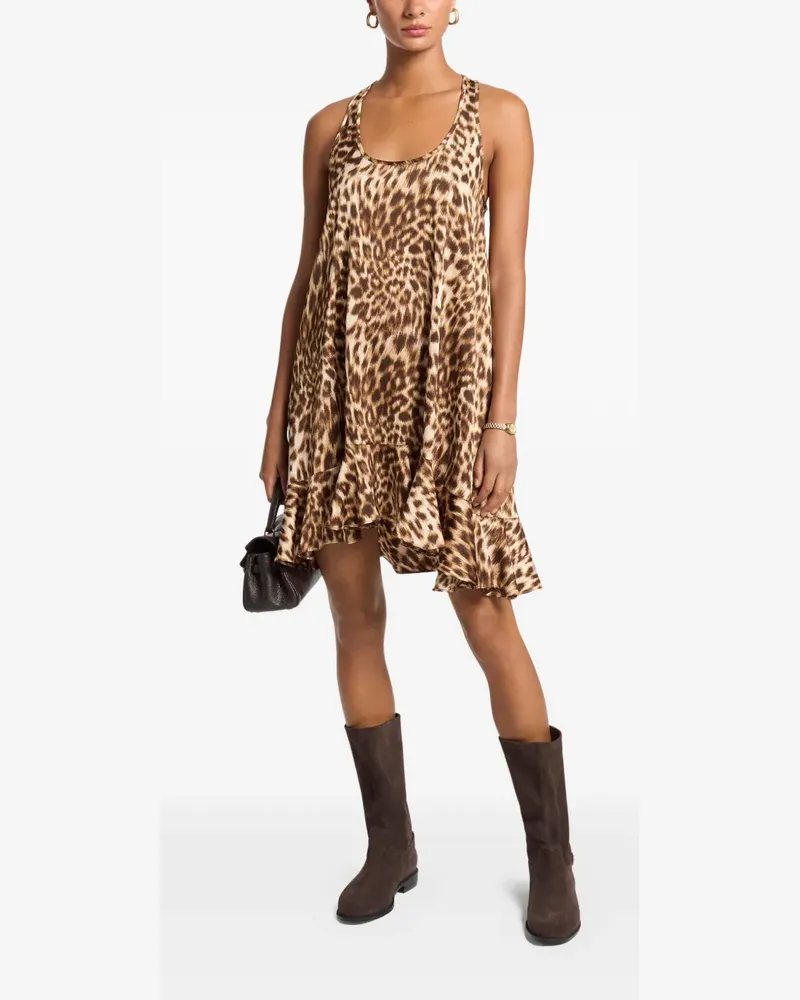 Michael Kors Kleid mit Leopardenprint - Nude Nude