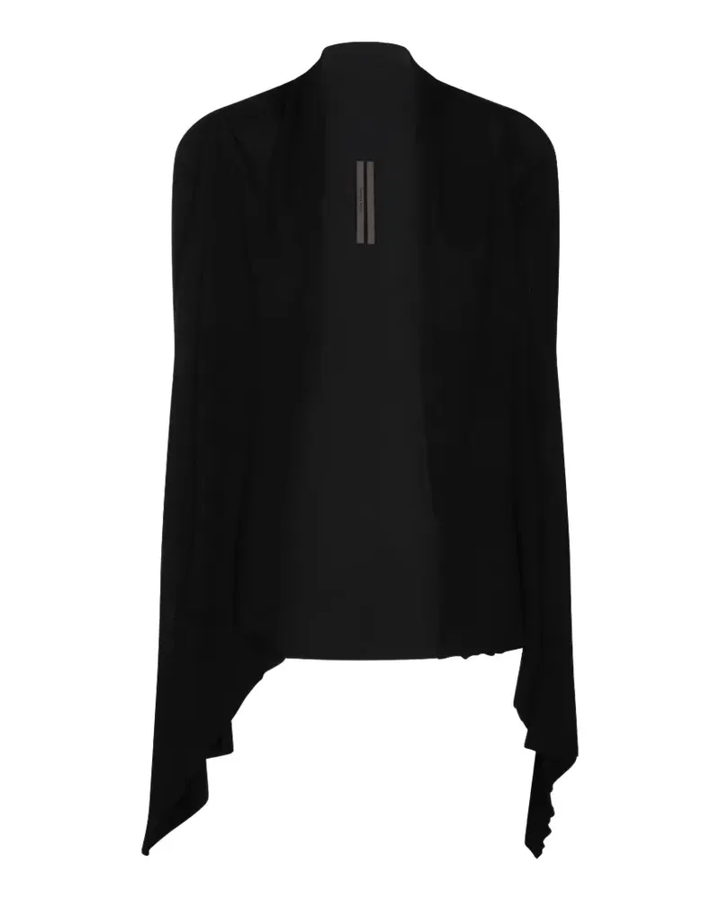 Rick Owens asymmetric draped cardigan - Schwarz Schwarz