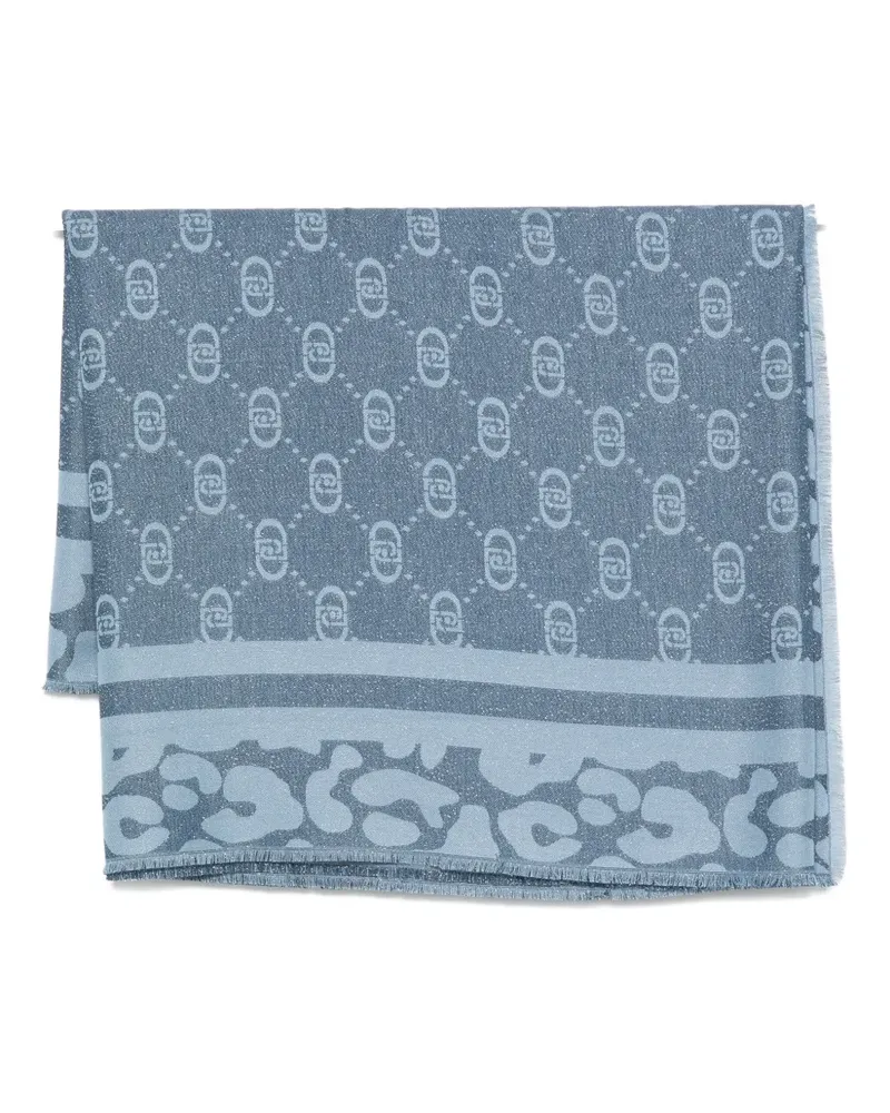 Liu Jo Schal mit Logo - Blau Blau
