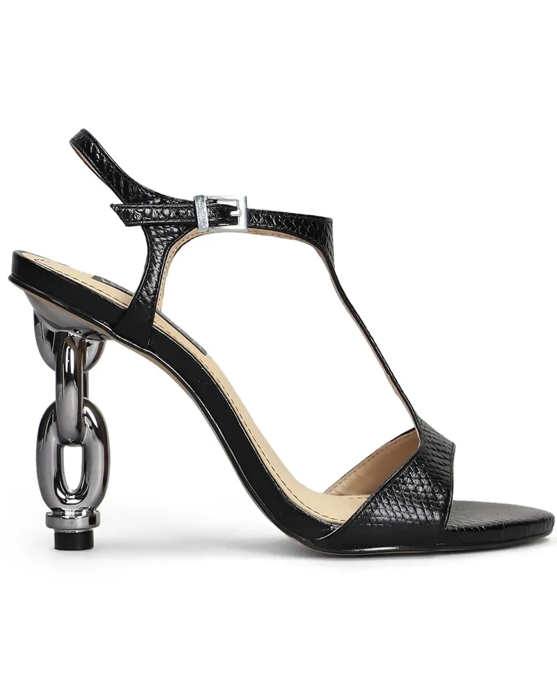 Werner Sandalen mit Kettenabsatz 110mm - Schwarz Schwarz
