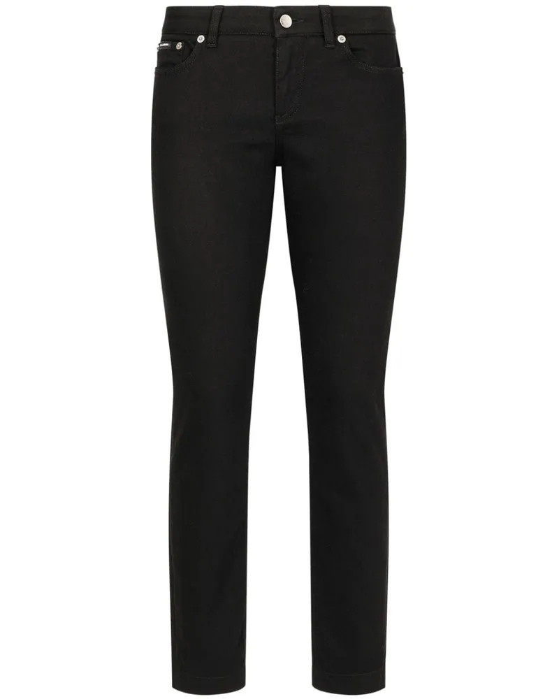 Dolce & Gabbana Niedrige Skinny-Jeans - Schwarz Schwarz