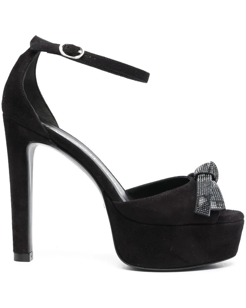 Stuart Weitzman Discoplatform Sandalen 130mm - Schwarz Schwarz