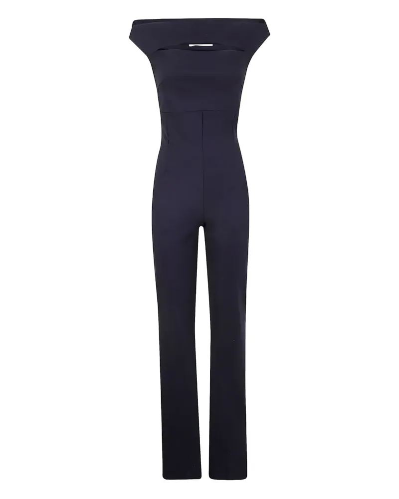 Chiara Boni Schulterfreier Jumpsuit mit Seitentasche - Schwarz Schwarz
