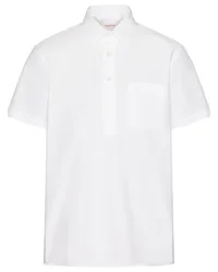 Valentino Garavani Poloshirt mit V-Detail Weiß