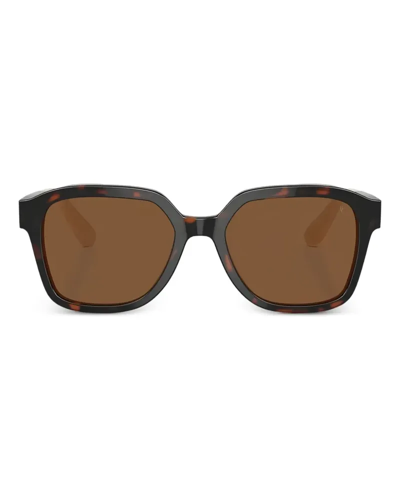 Brunello Cucinelli Havana Sonnenbrille mit geometrischem Gestell - Braun Braun
