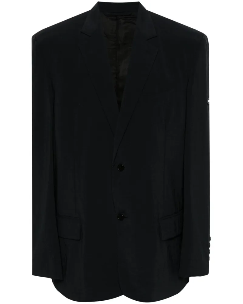 Balenciaga Sakko mit Logo-Patch - Schwarz Schwarz