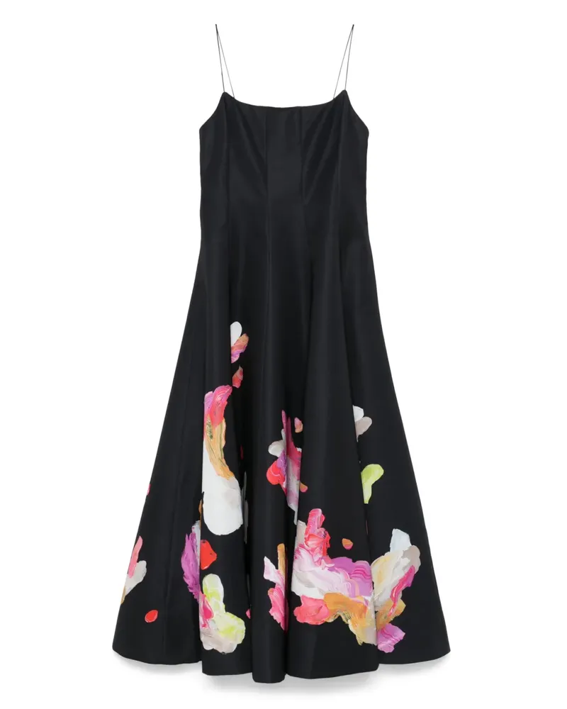Acler Kleid mit abstraktem Print - Schwarz Schwarz