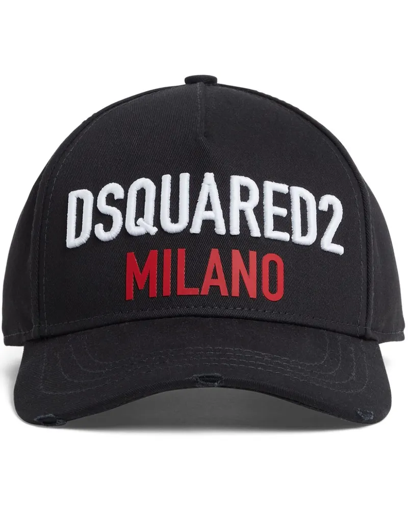 Dsquared2 Baseballkappe mit Logo-Stickerei - Schwarz Schwarz