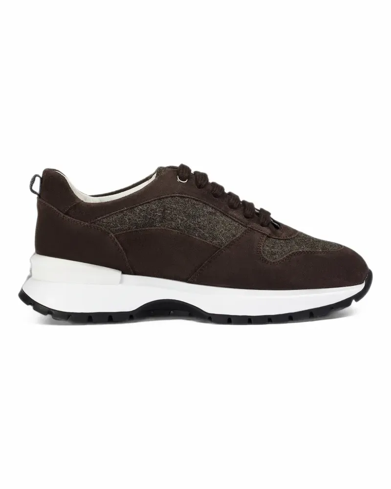 Doucal´s Sneakers mit Wildledereinsätzen - Braun Braun