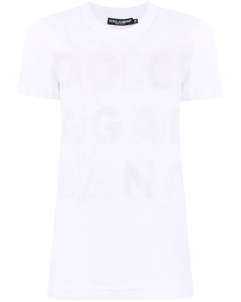 Dolce & Gabbana T-Shirt mit Logo - Weiß Weiß