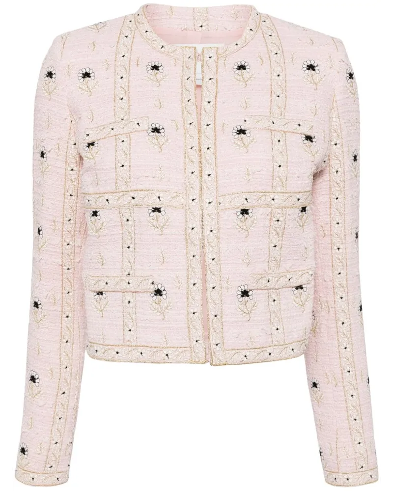 Giambattista Valli Jacke aus Blumenjacquard - Rosa Rosa