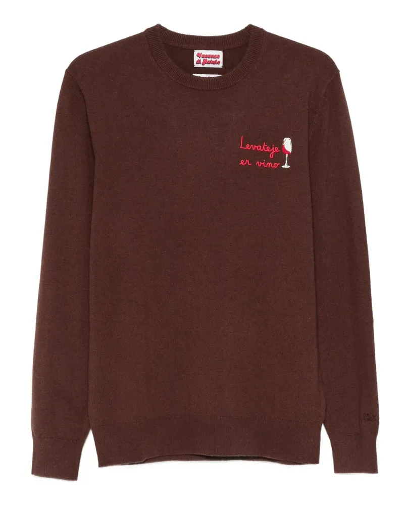 MC2 Saint Barth Bestickter Heron Pullover - Braun Braun