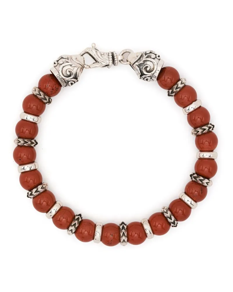Emanuele Bicocchi Perlenarmband mit Gravur - Rot Rot