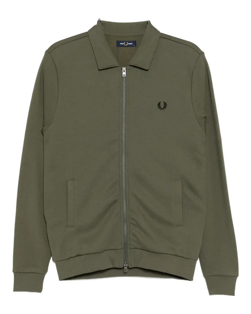 Fred Perry Jacke mit Logo-Stickerei - Grün Grün