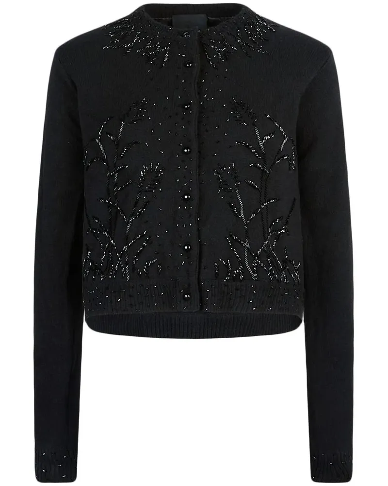 RTA Bestickter Cardigan - Schwarz Schwarz
