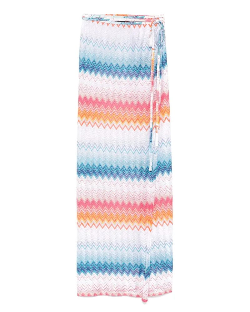 Missoni Maxiwickelrock mit Zickzackmuster - Blau Blau