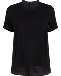 Sacai T-Shirt mit Kontrasttasche Schwarz