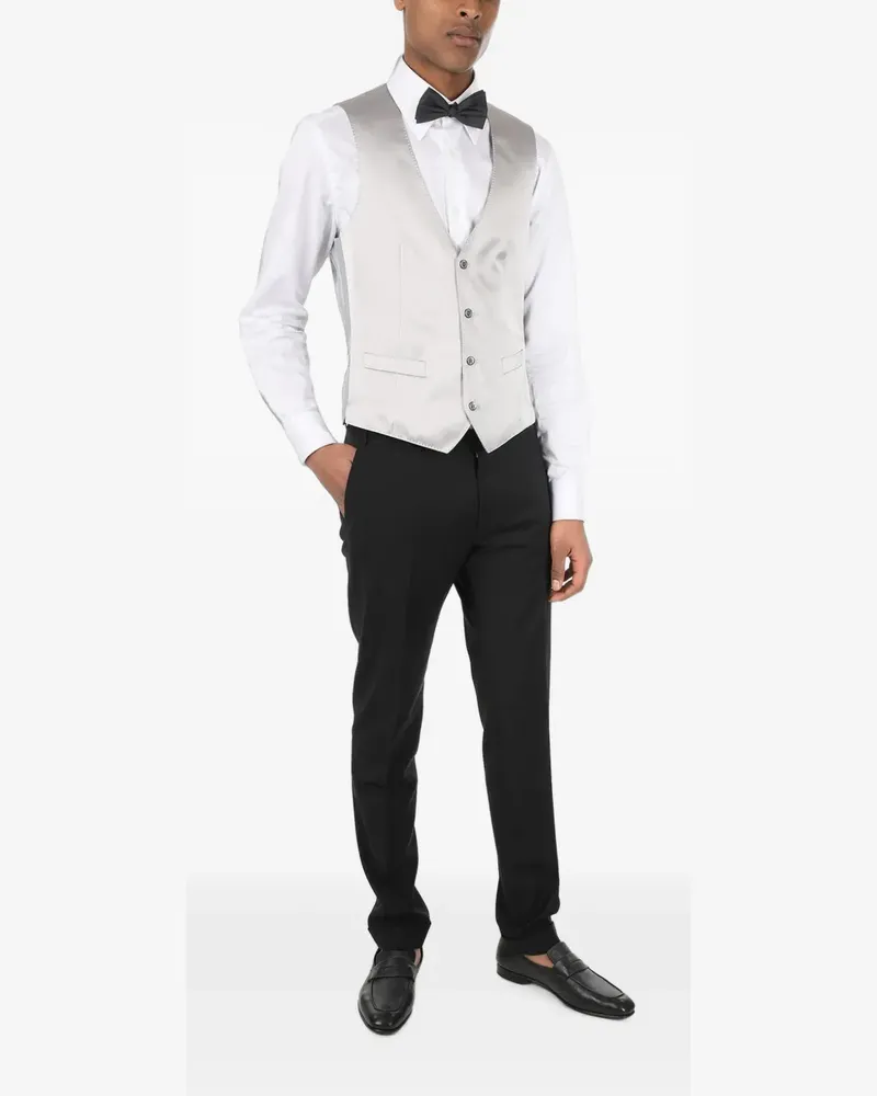 Corneliani silk martingale waistcoat - Grau Grau
