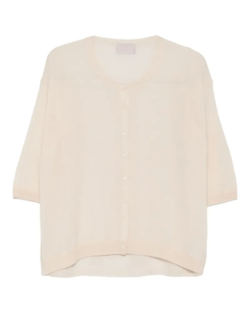 hemisphere buttoned cardigan - Nude Nude