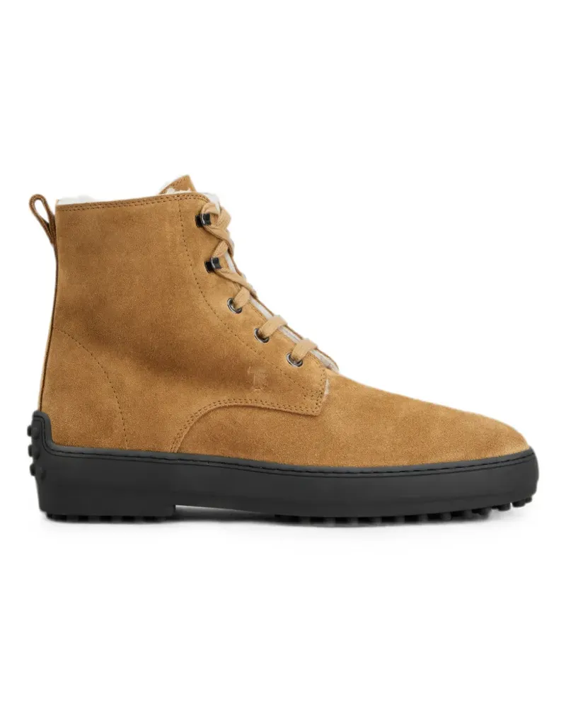 TOD'S Gomma Stiefeletten mit Shearling-Futter - Braun Braun