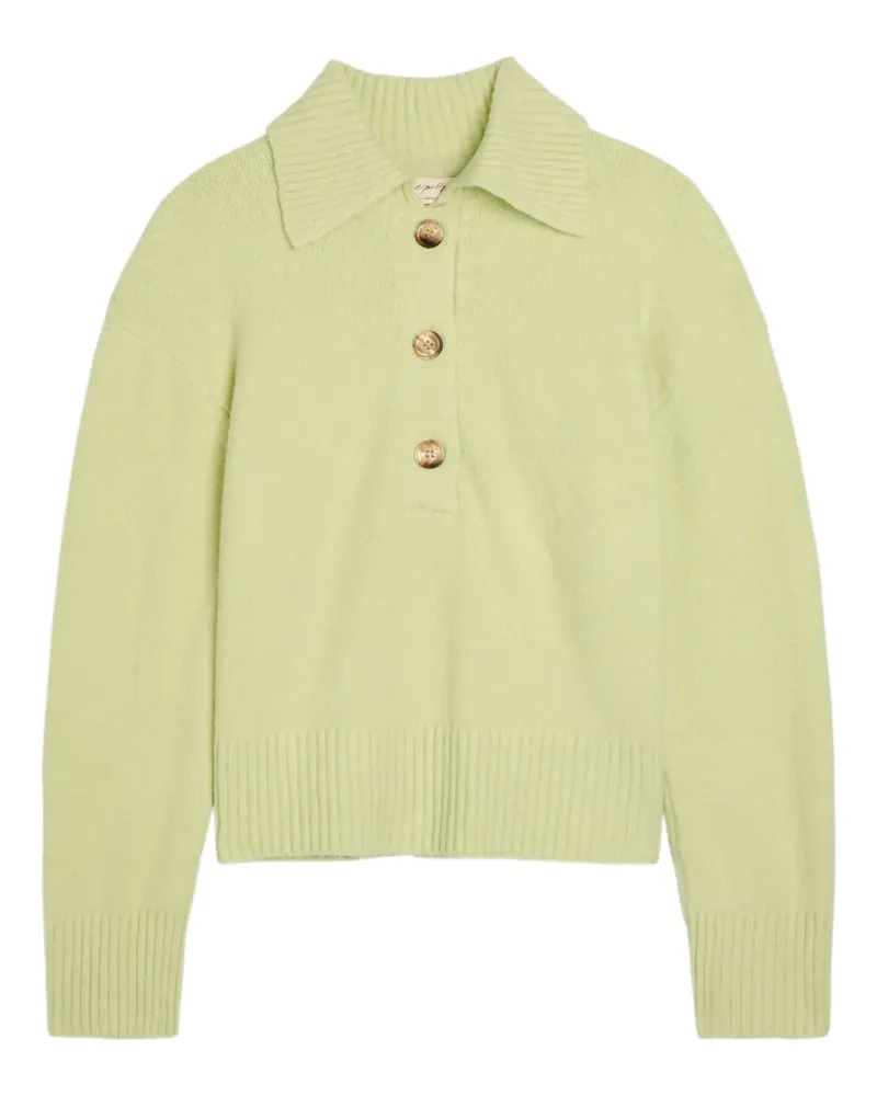 Free People polo-collar long-sleeve sweater - Grün Grün