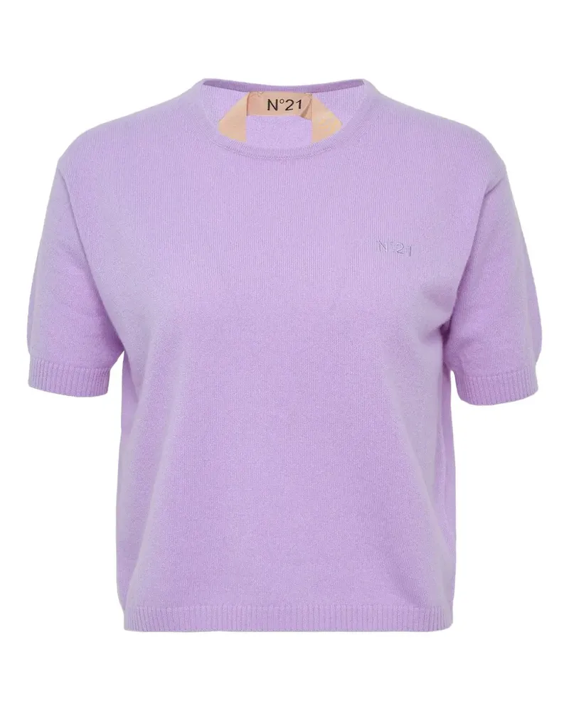 N° 21 Kaschmirpullover mit Rundhalsausschnitt - Violett Violett