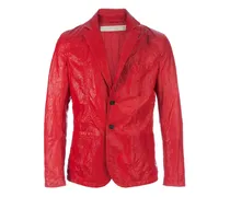 leather blazer - Rot