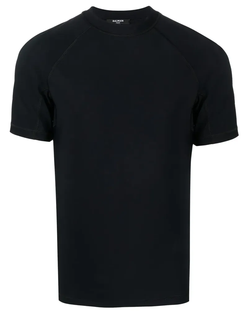 Balmain T-Shirt mit rundem Ausschnitt - Schwarz Schwarz