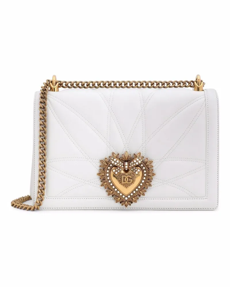Dolce & Gabbana Große 'Devotion' Schultertasche - Weiß Weiß