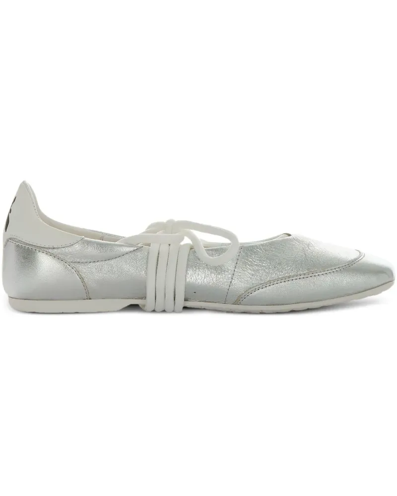 Patrizia Pepe Ballerinas mit Schnürung - Silber Silber