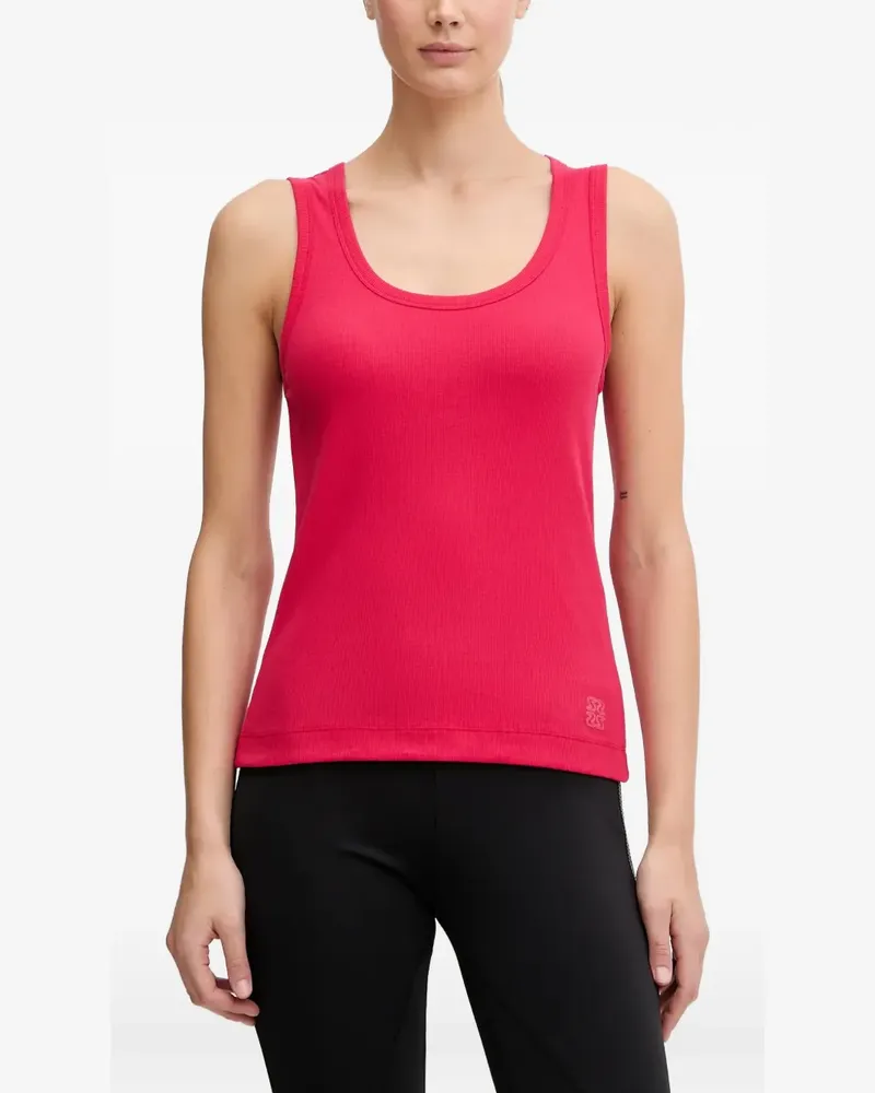 Sportalm ribbed-knit logo-patch tank top - Rosa Rosa